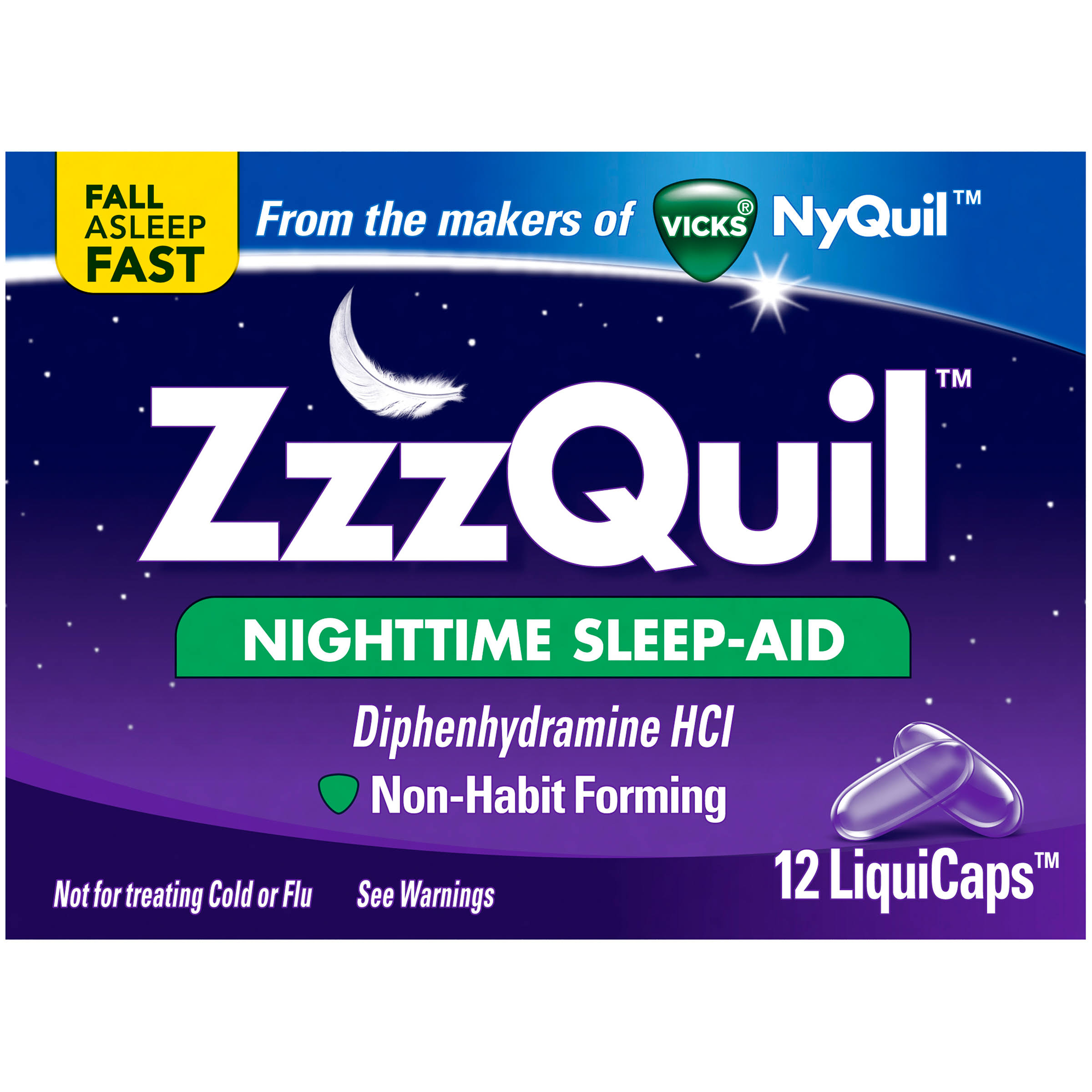 ZzzQuil Nighttime Sleep-Aid LiquiCaps - 12ct
