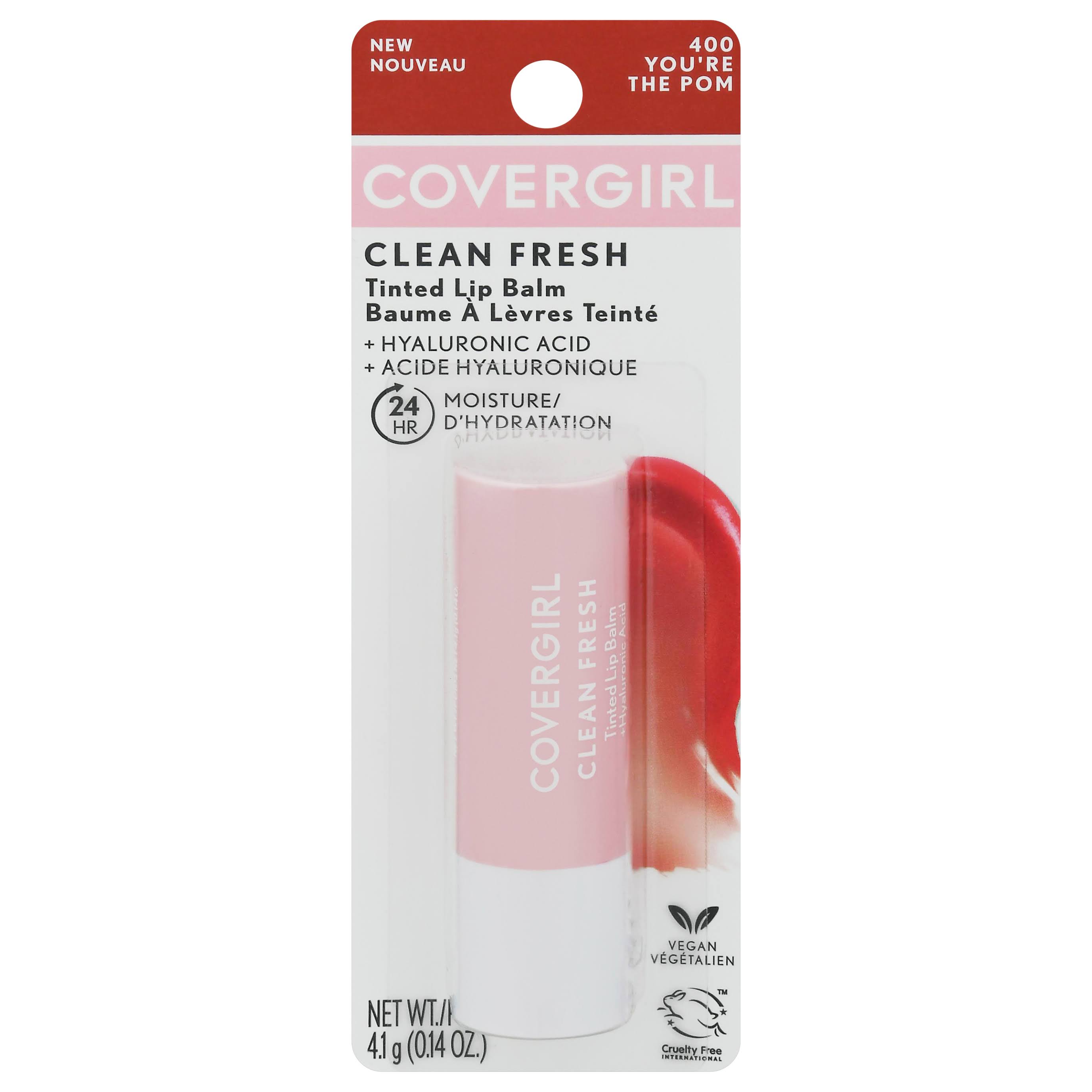 Covergirl Lip Balm, Tinted, You're the Pom 400, Clean Fresh - 4.1 g