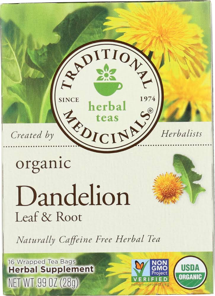 Traditional Medicinals Herbal Tea - Dandelion Leaf and Root, 16 Wrapped Tea Bags