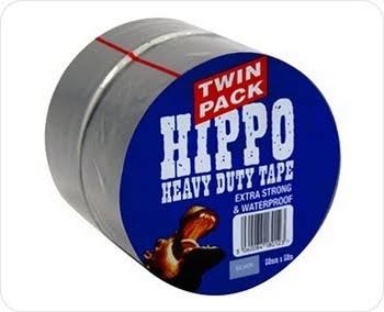 Tembe Hippo Silver Heavy Duty Tape Twin Pack