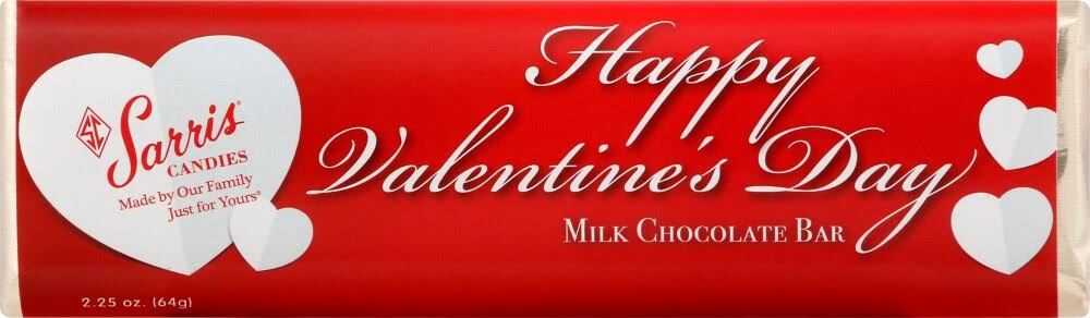 Sarris Candies Milk Chocolate Bar, Happy Valentine's Day - 2.25 oz