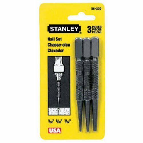 Stanley 58-230 Steel Nail Set - 3 Pieces