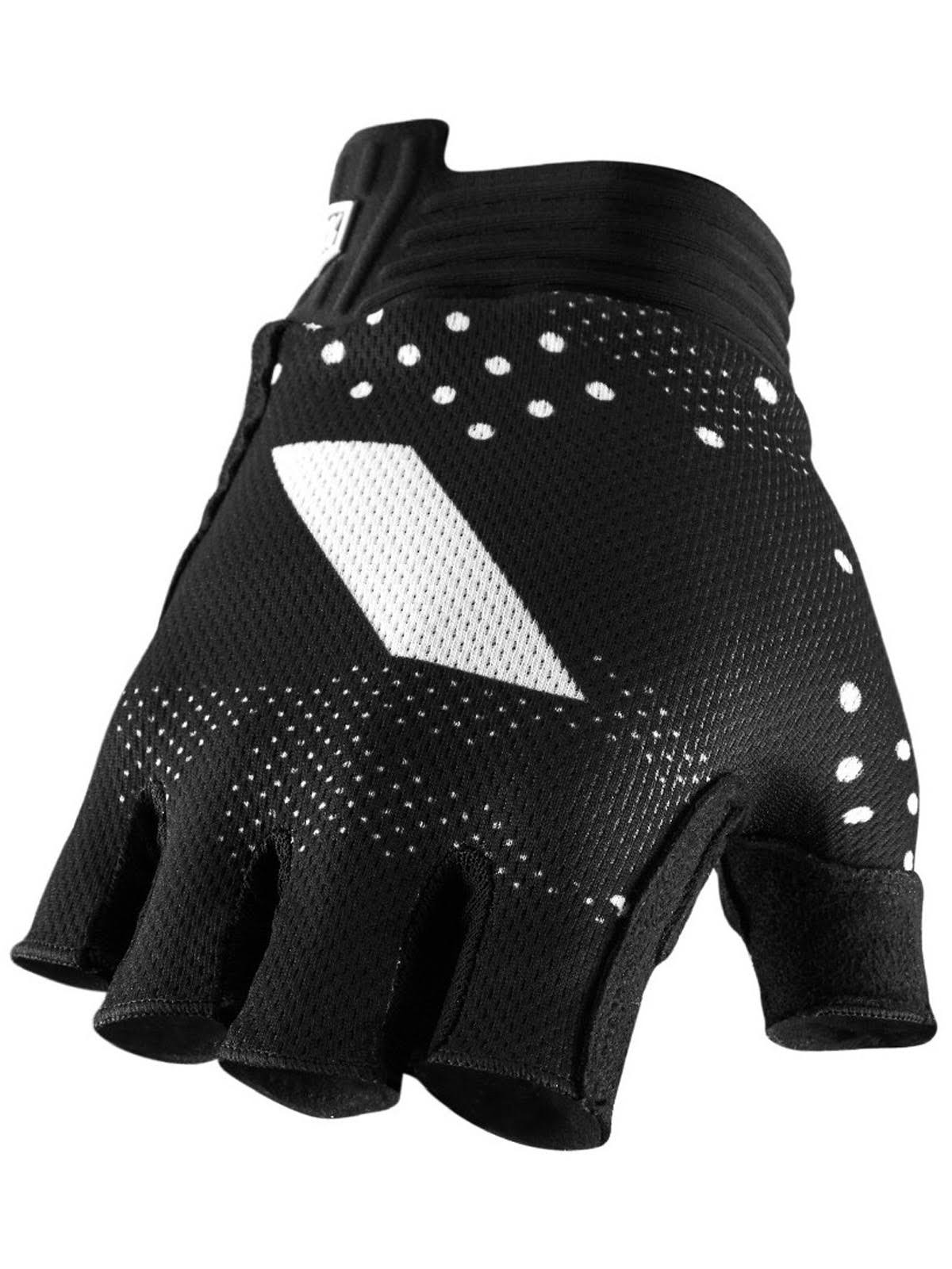 100% Exceeda Gel Short Finger Glove - M Black | Gloves