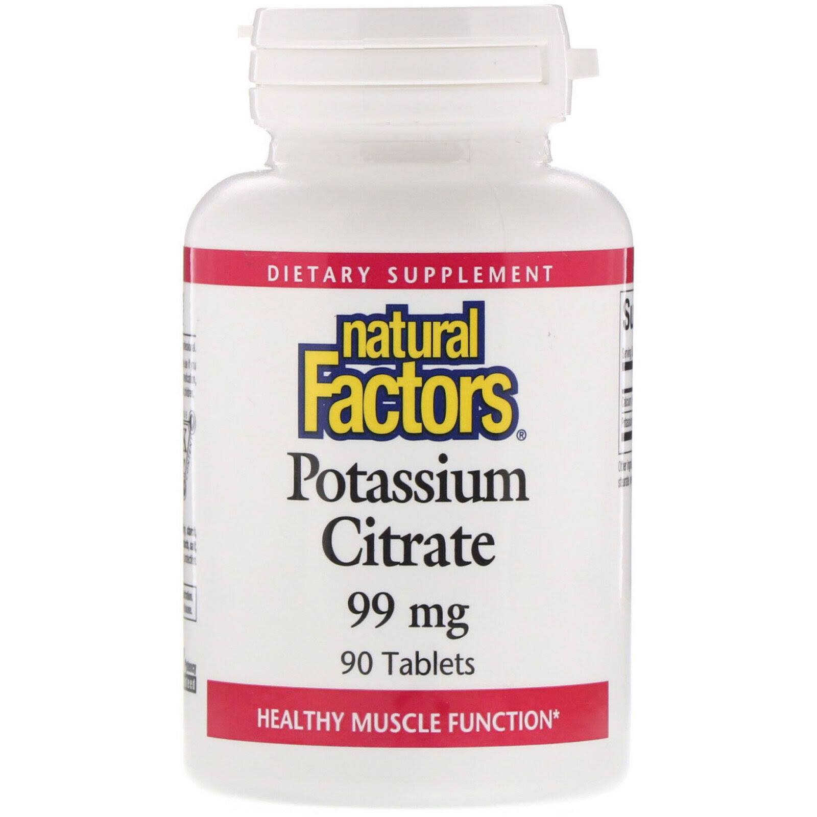 Natural Factors Potassium Citrate 99mg Tablets - x90