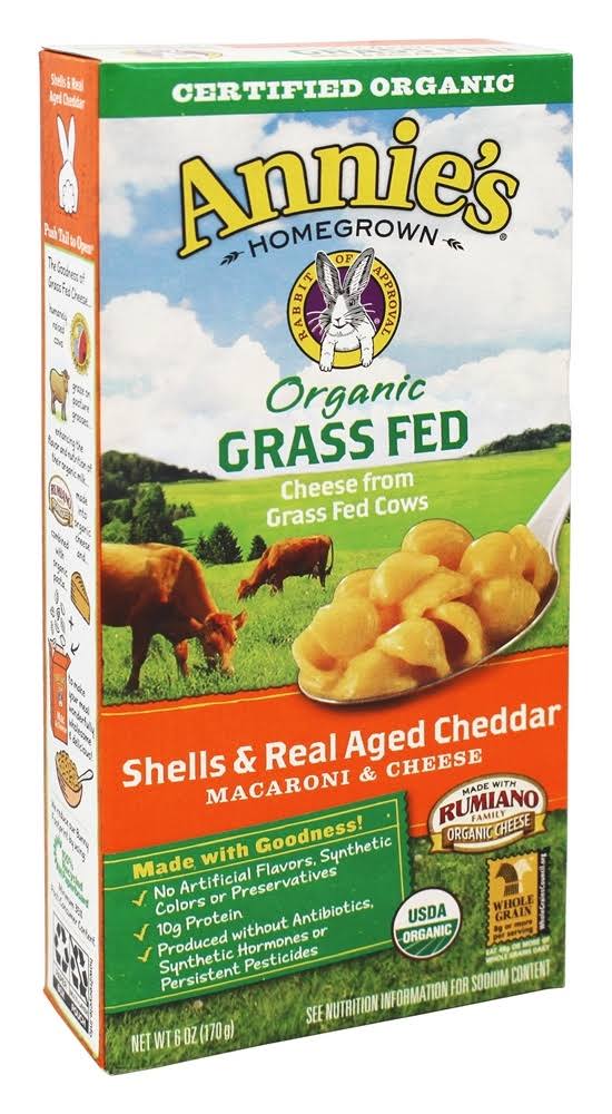 Annies Homegrown Macaroni and Cheese - Organic - Grass Fed - Shells and Real Age