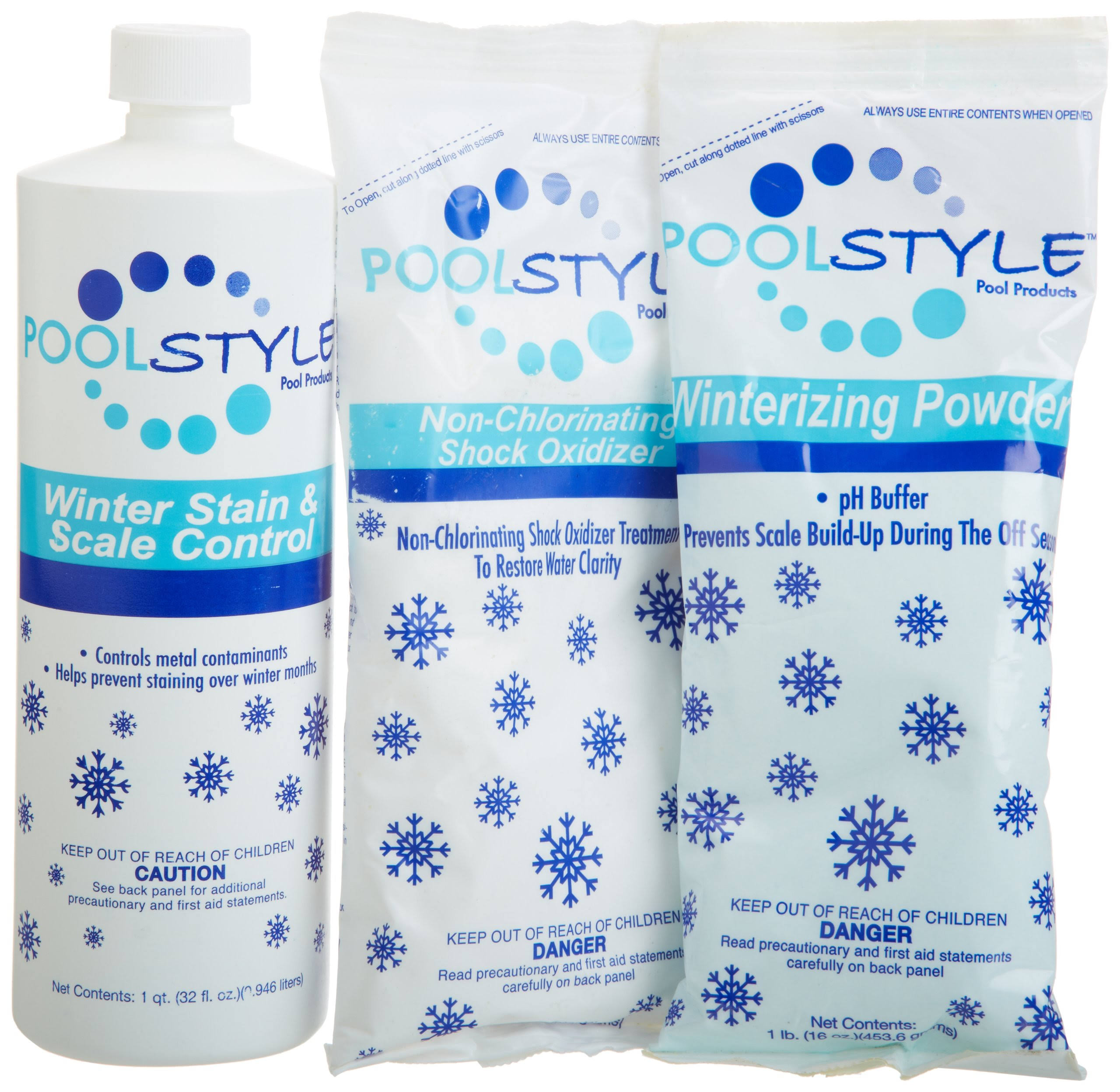 Pool Style Chemicals 33845P 15K Gal Deluxe Triple Action Winter Kit Colorless to Pale Yellow - 6 per Case