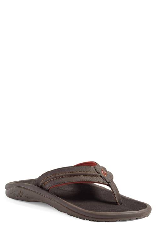 Olukai Men's Hokua Sandals - Dark Java, Size 11 US