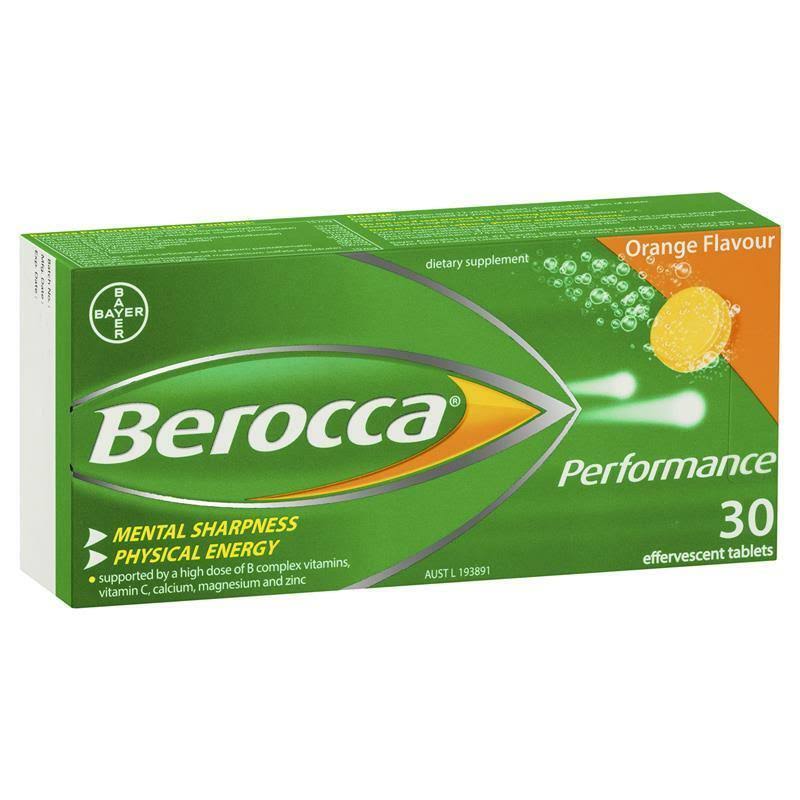 Berocca Effervescent Tablets - Orange, 30 Tablets