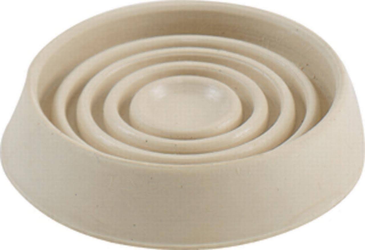 Shepherd Hardware 9165 Caster Cup - Rubber, Off White