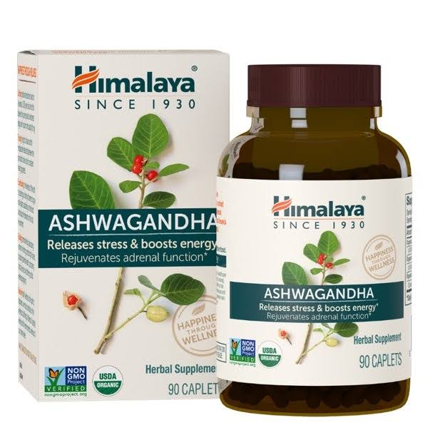 Ashwagandha, Organic 90 Caplets by Himalaya Herbal Healthcare