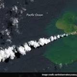 New 'baby' island appears after volcano erupts in the Pacific Ocean, pic released
