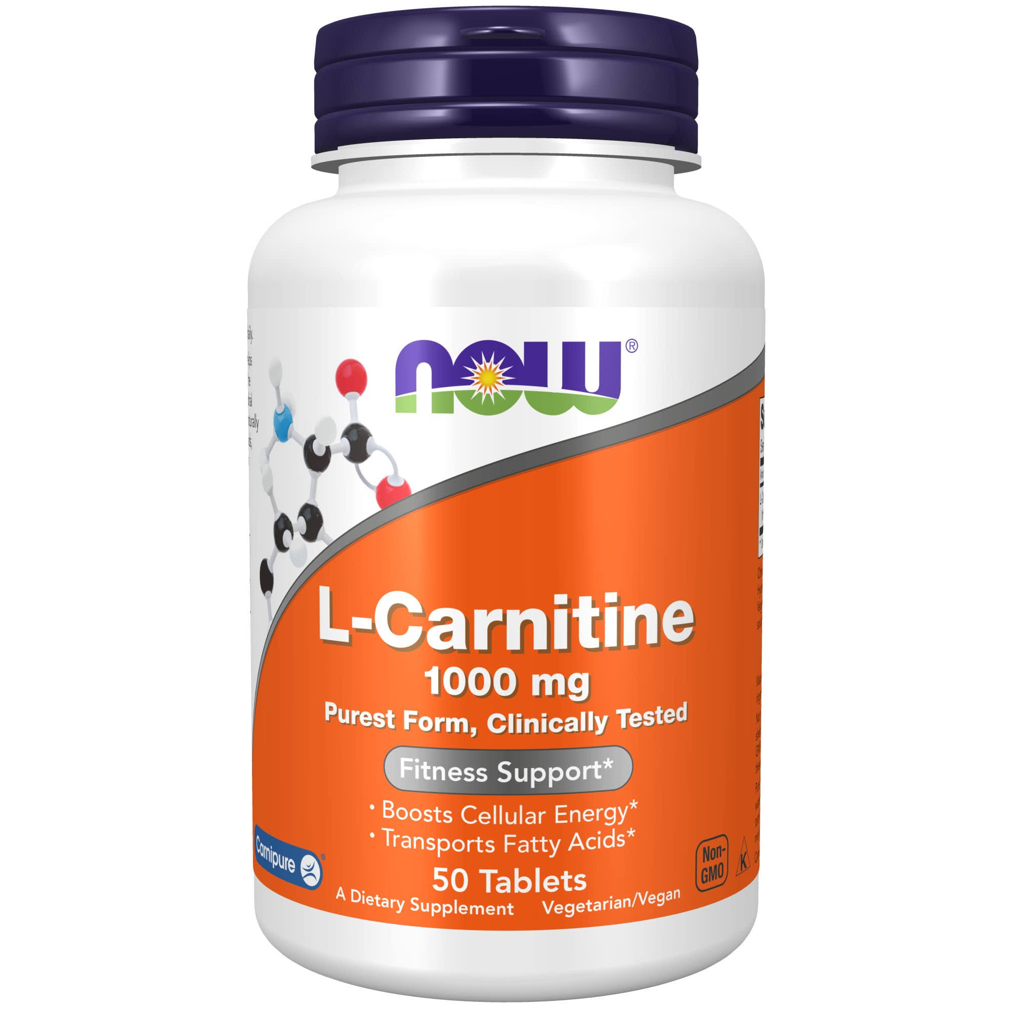 Now Foods L-Carnitine Fitness Support - 50 Tablets, 1000mg