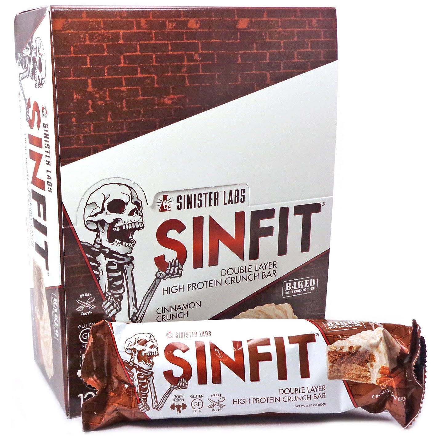 Sinister Labs Sinfit Protein Bar Cinnamon Crunch - 2.93 Ounces 00730