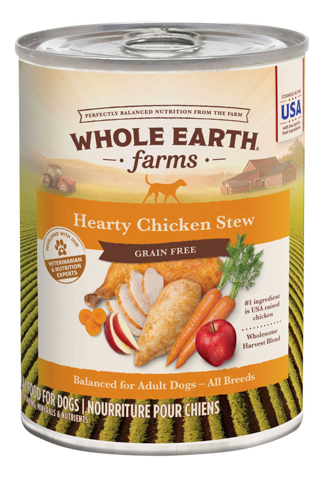 Whole Earth Farms Grain Free Canned Dog Food - Hearty Chicken Stew, 12.7oz