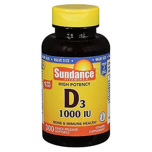 Sundance High Potency Vitamin D3 - 1000, 300 Softgels