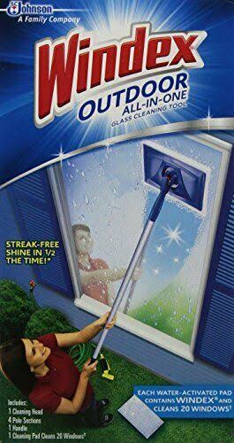 Windex Outdoor All-In-One Glass Cleaning Tool Kit