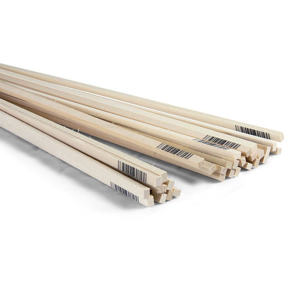 Midwest Basswood - 1/4 in. x 1/4 in. x 24 in.