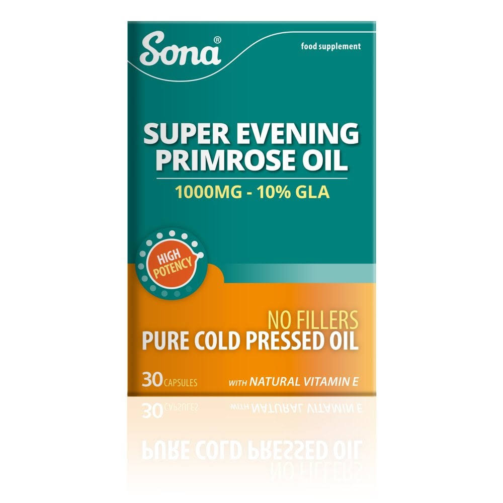 Sona Evening Primrose Oil - 100mg, 30 capsules