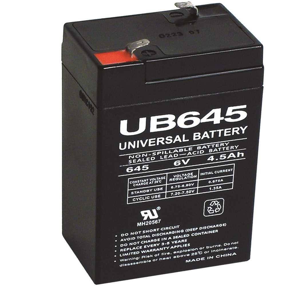 UPG UB645 Sealed Lead Acid Batteries - 6V, 4.5ah