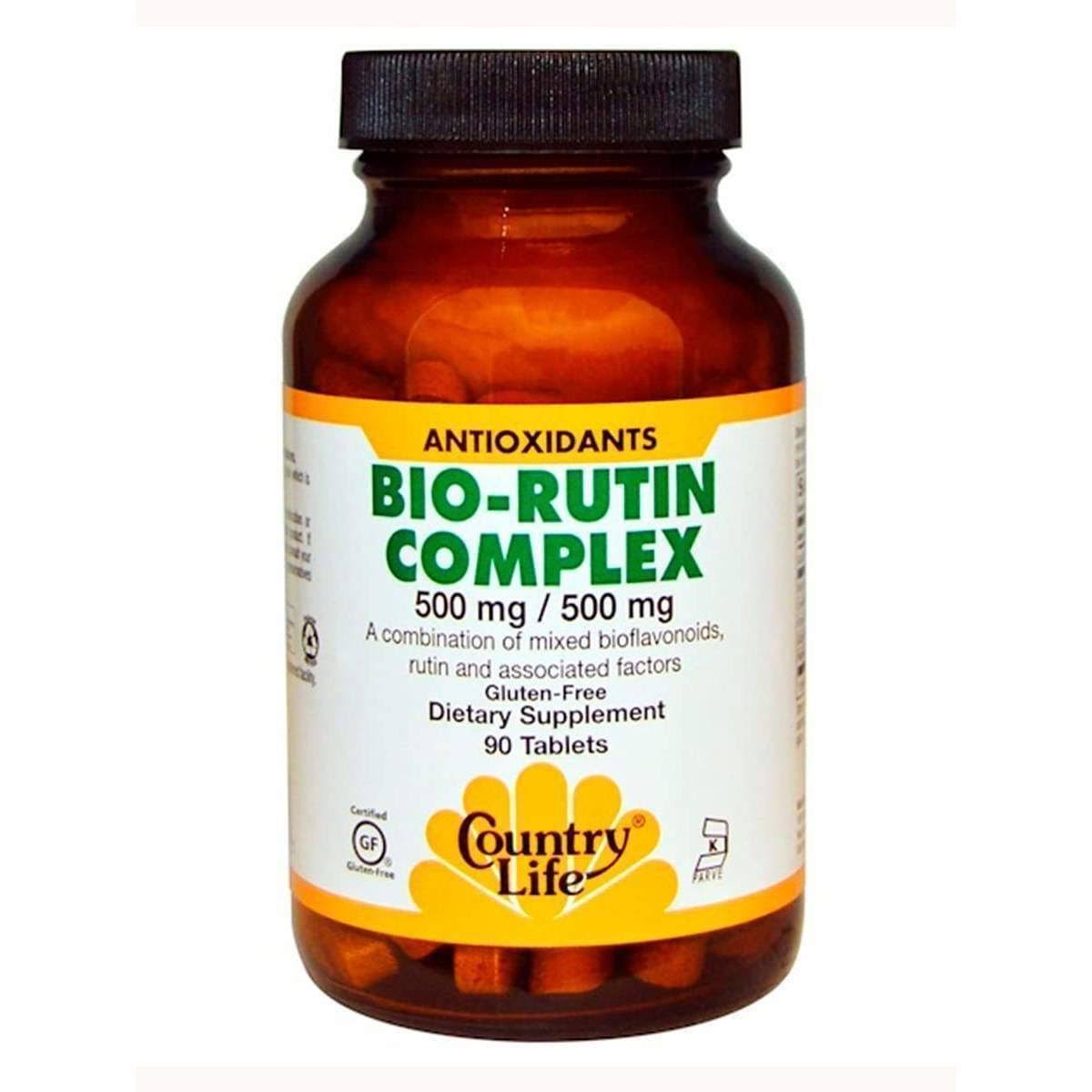 Country Life Citrus Bio-Rutin Complex 500mg Dietary Supplement - 60 Tablets