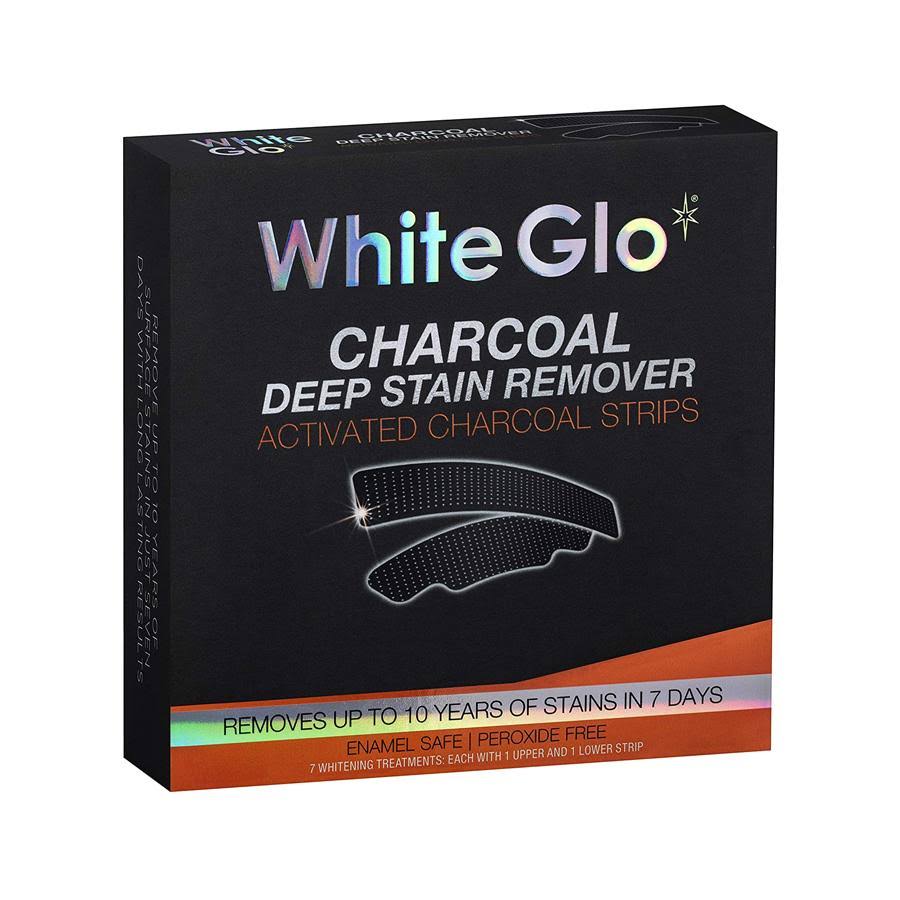 White Glo Charcoal Deep Stain Remover Activated Charcoal Strips, Remov