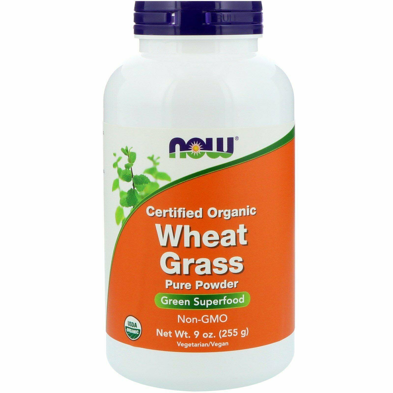 Now Foods Certified Organic Wheat Grass (255 G Powder)