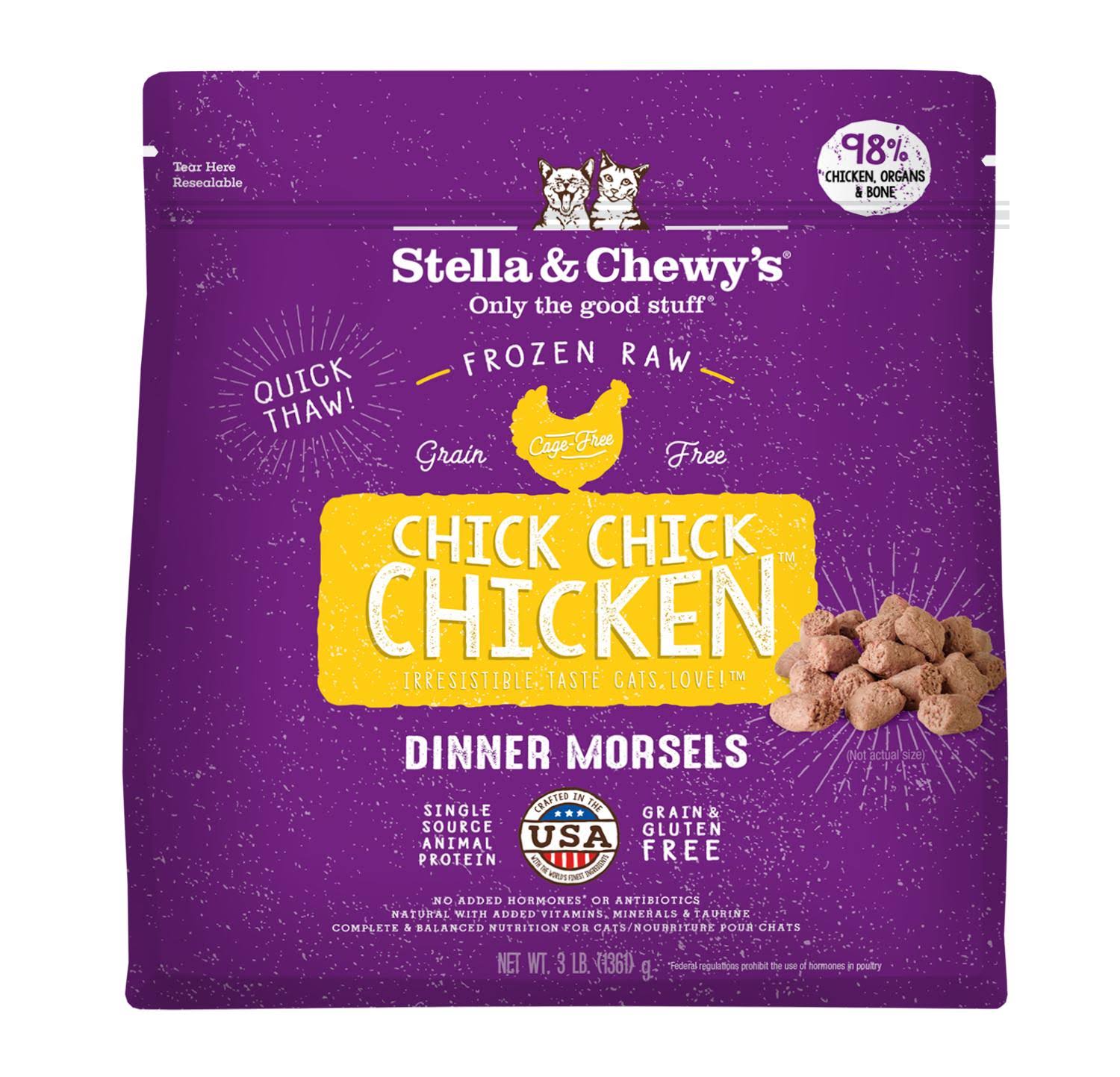Chick, Chick Chicken Dinner Morsels - Frozen Raw Cat Food - Stella & Chewy's