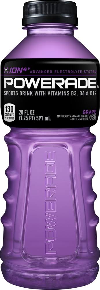 Powerade Liquid Hydration Energy Drink - Grape, 20oz
