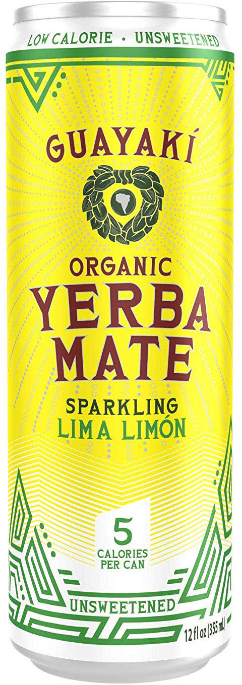Guayaki Yerba Mate, Organic, Sparkling Lima Limon, Unsweetened - 12 fl oz