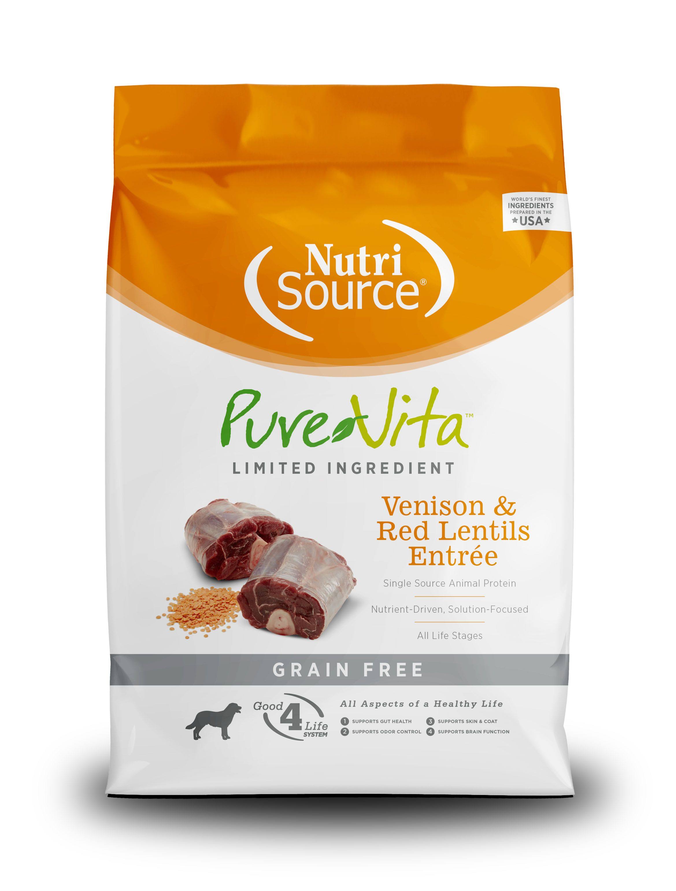 Pure Vita Grain Free Dog Food - Venison and Red Lentils Entree