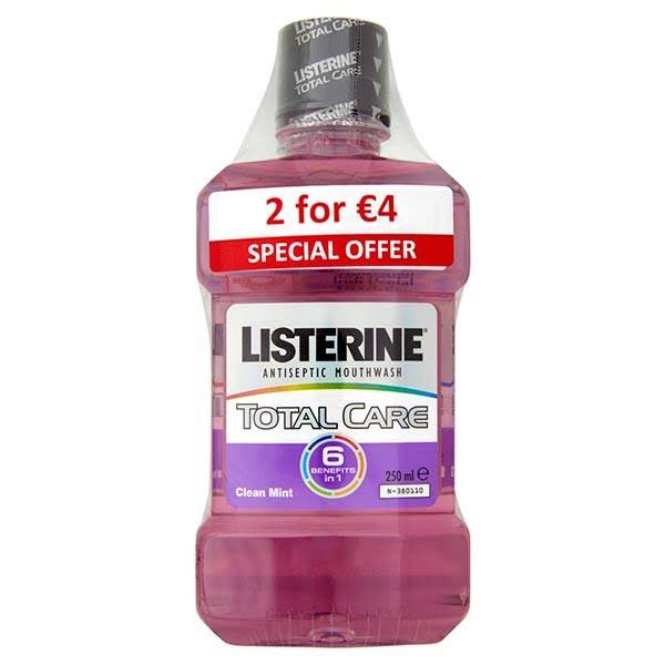 Listerine Antiseptic Mouthwash - Total Care, Clean Mint, 2x250ml
