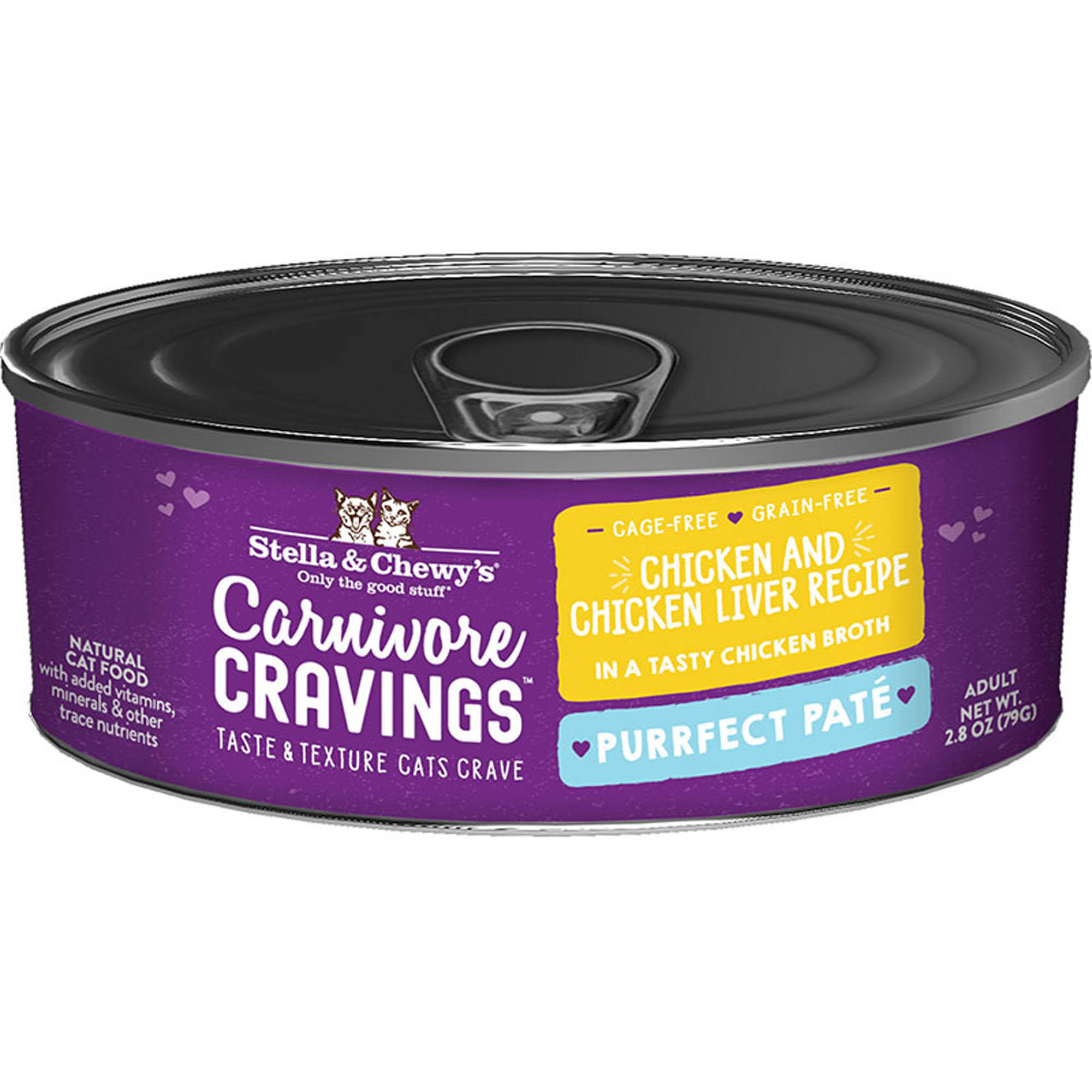 Stella & Chewy's Cat Carnivore Cravings Pate Chicken & Liver, 2.8-oz