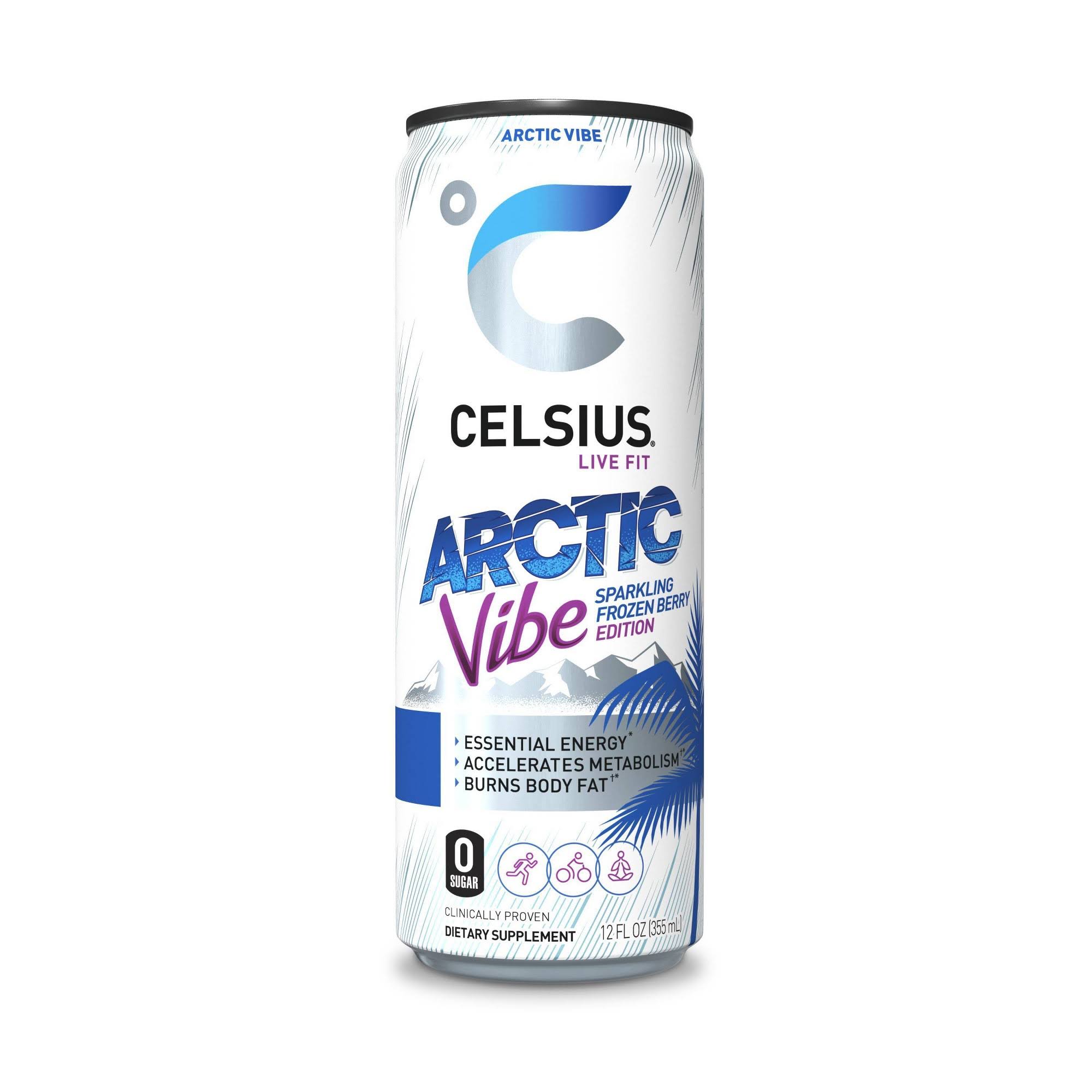 Celsius Fitness Drink, Sparkling, Arctic Vibe - 12 fl oz