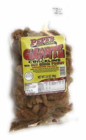 Pepe's Gigante Cracklins with Hot Sauce Packet - 3.5 Ounces - Pickford Market - Delivered by Mercato