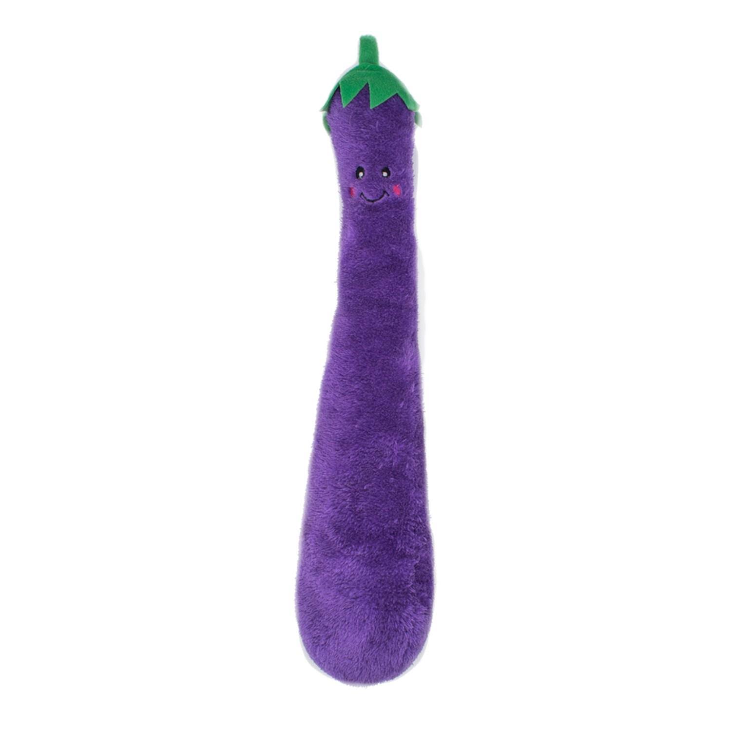Zippy Paws Plush Squeaky Jigglerz Dog Toy (Eggplant)