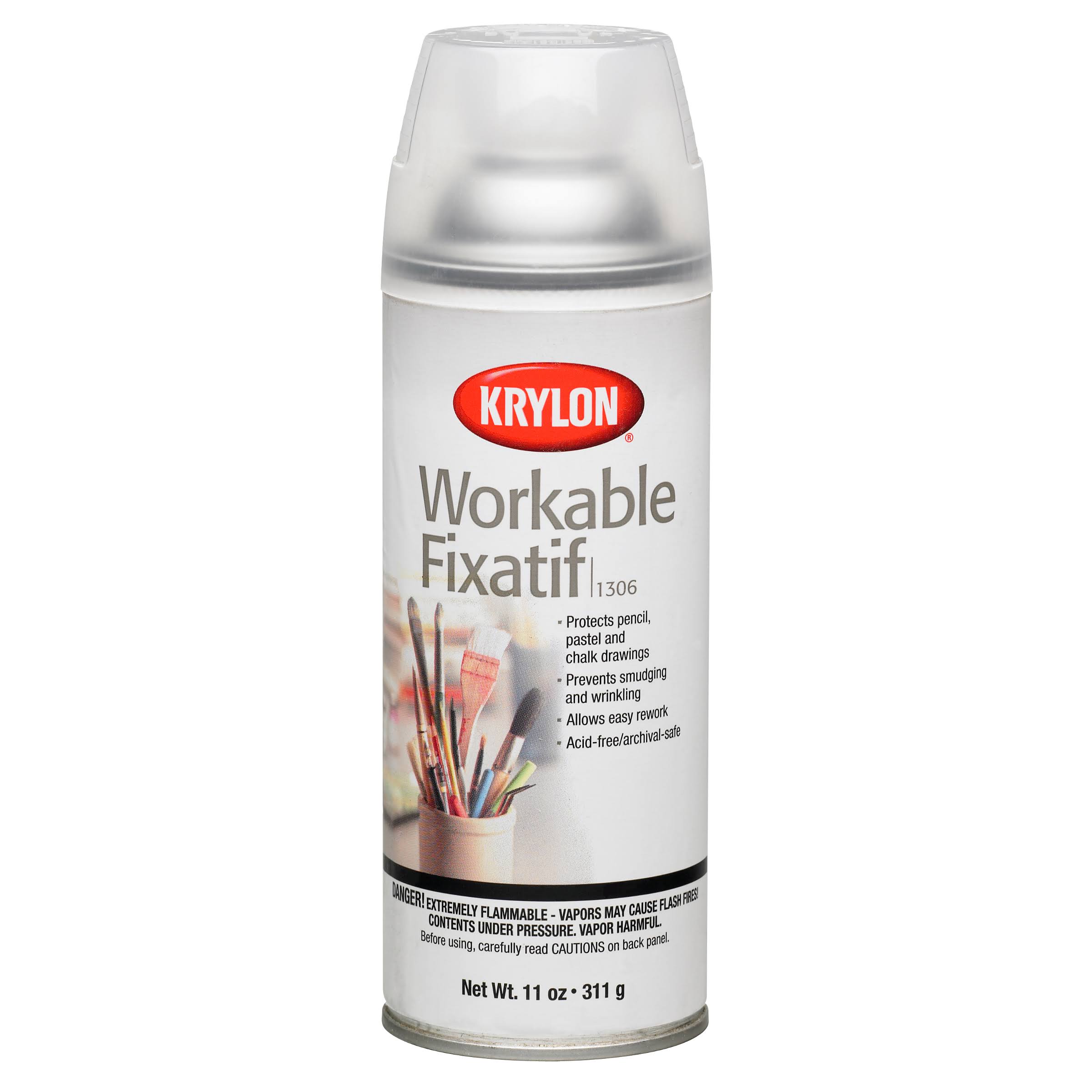 Krylon Workable Fixatif Spray - Clear, 11 Oz
