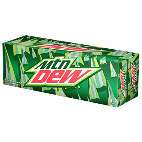 Pepsico Mountain Dew Soft Drink - 12oz, 12ct