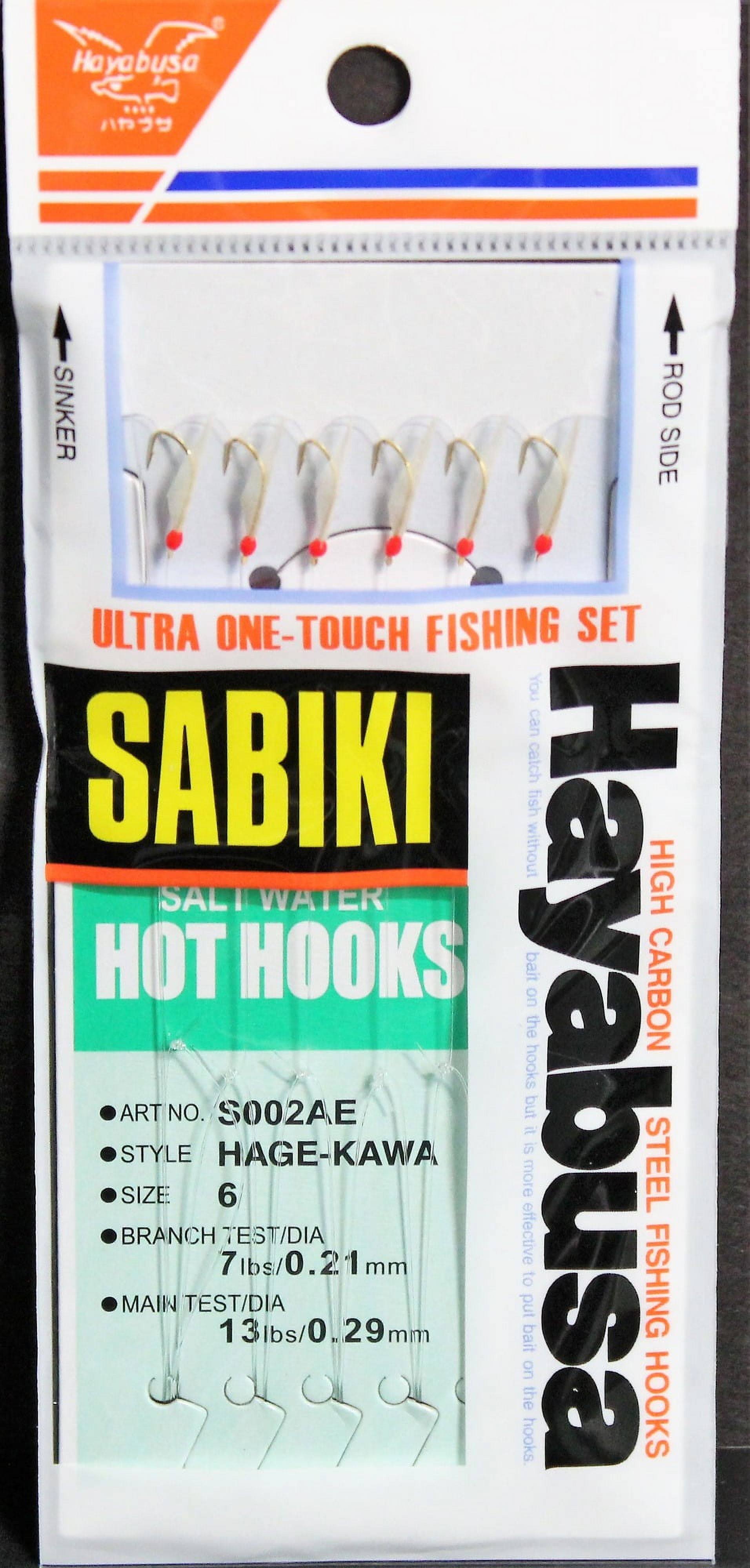 Hayabusa Saltwater Red Hot Hooks Sabiki Rigs Pack - 6pk, size 6