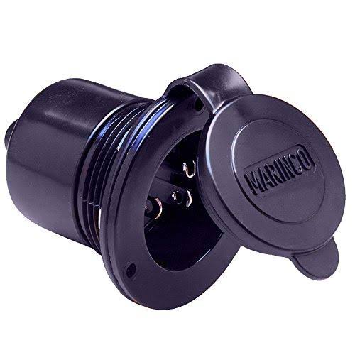 Marinco Marine On-Board Hard Wired Charger Inlet - Black, 15A