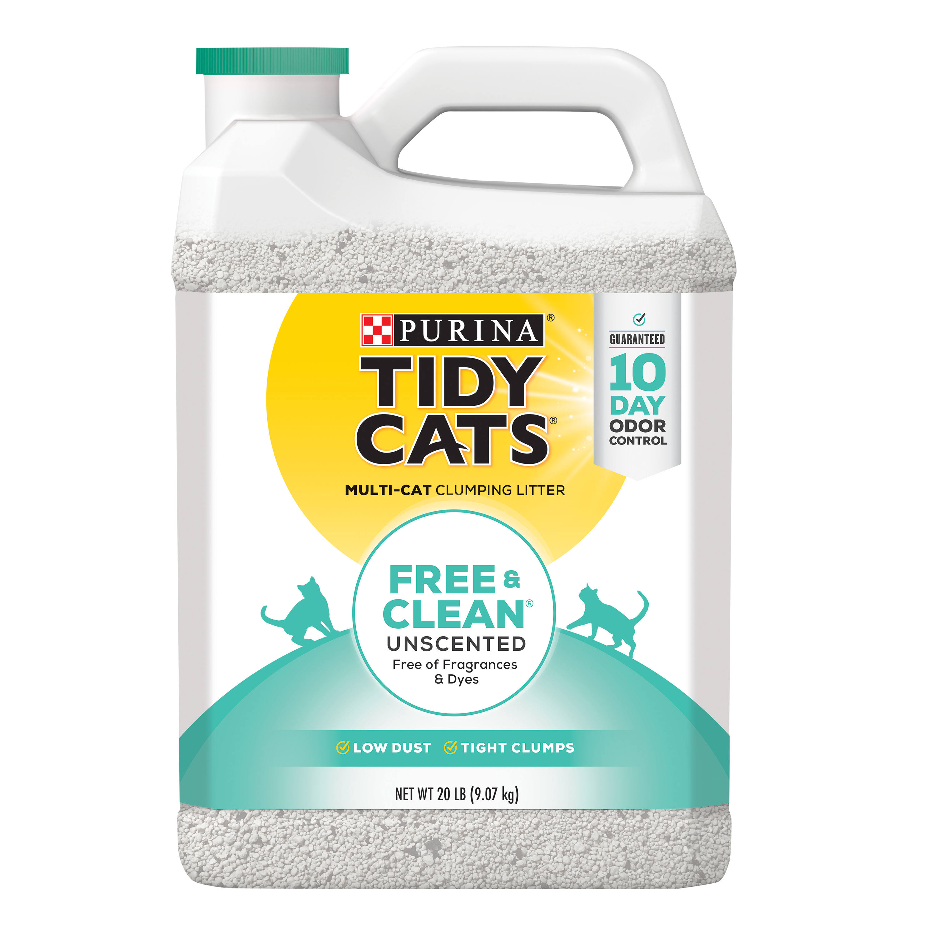 Purina Tidy Cats Free and Clean with Tidy Lock Protection Unscented Clumping Cat Litter - 20lb