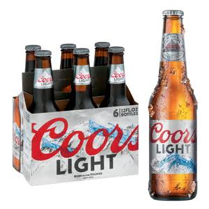Coors Light Beer - 6 Bottles