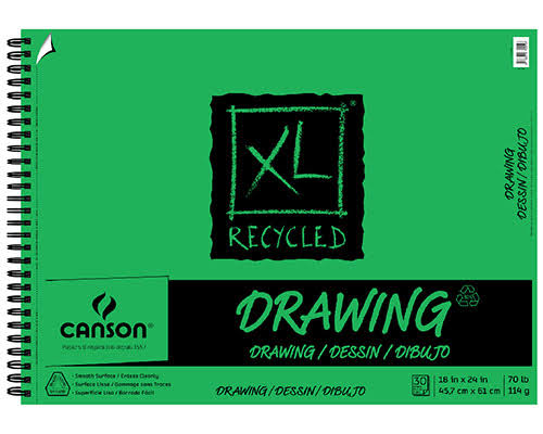 Canson XL Recycled Drawing Pad - 18" x 24" 30 Sheets