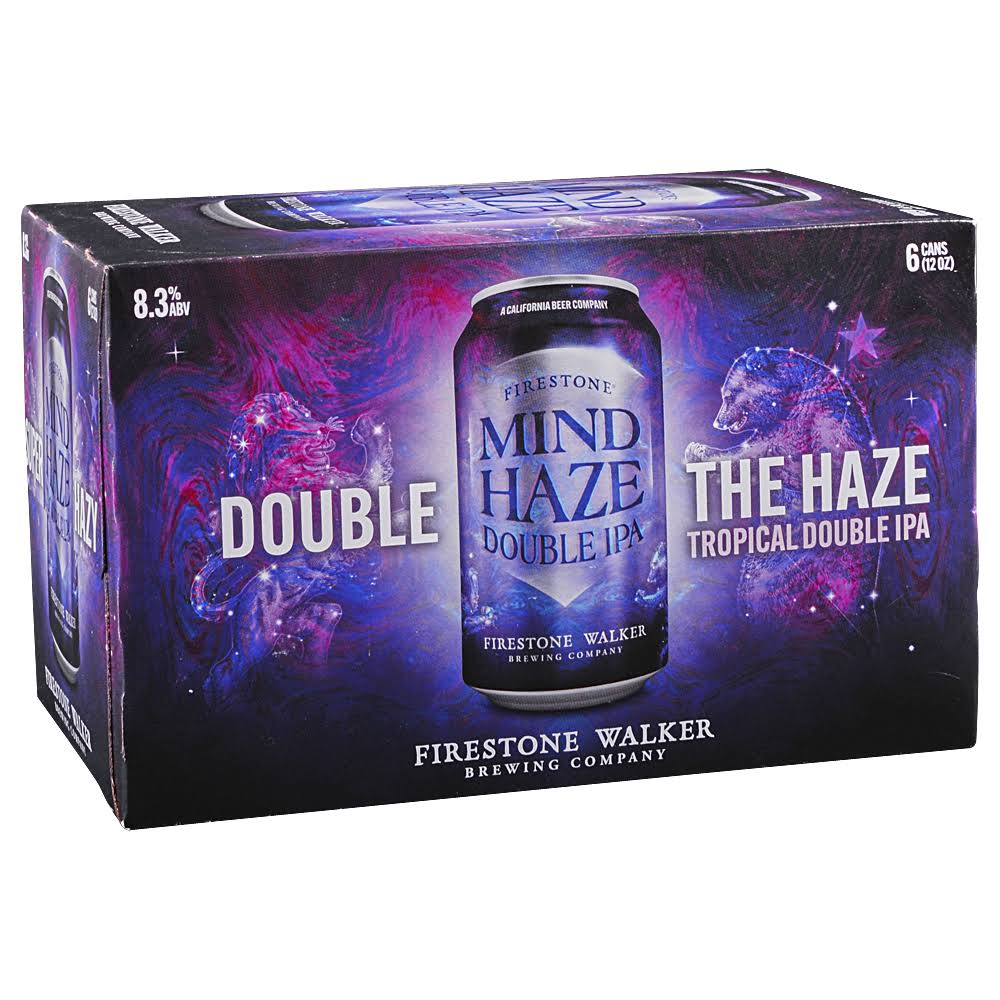 Firestone Beer, Mind Haze Double IPA - 6 pack, 12 oz cans