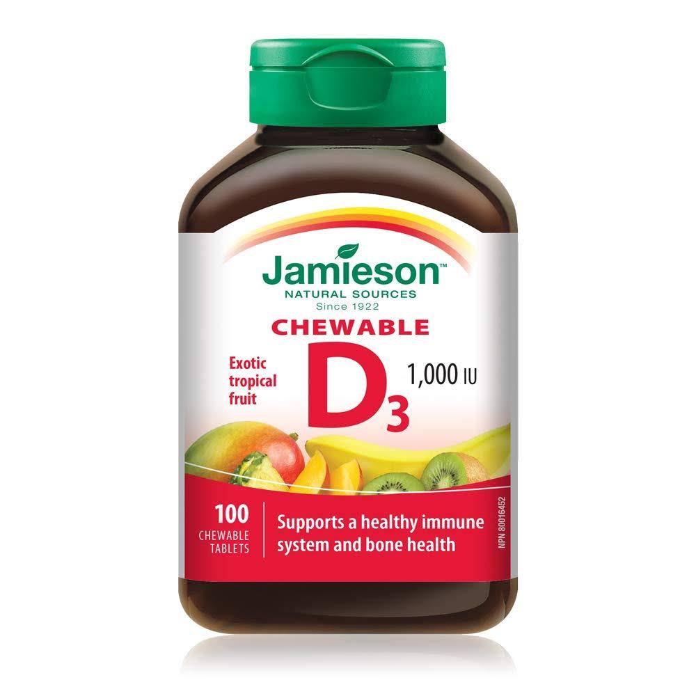 Jamieson Chewable Vitamin D3 - Exotic Tropical Fruit, 1,000 IU, 100pc