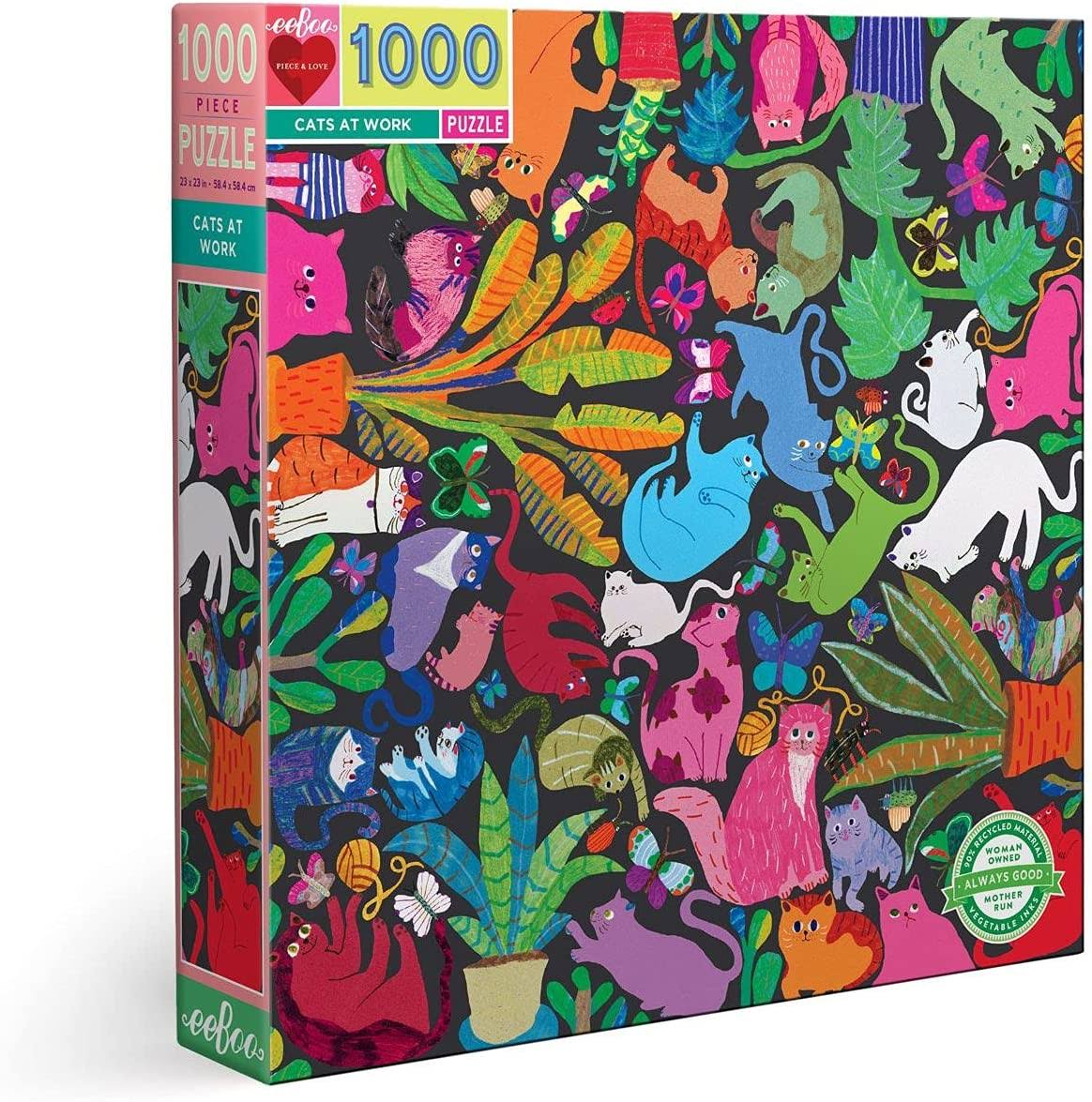 Eeboo Cats At Work Puzzle - 1008 Pieces