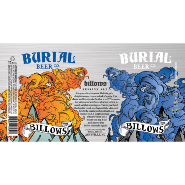 Burial Beer Co. Billows Dry - Hopped Kolsch - Style Ale - 1.00 Pint