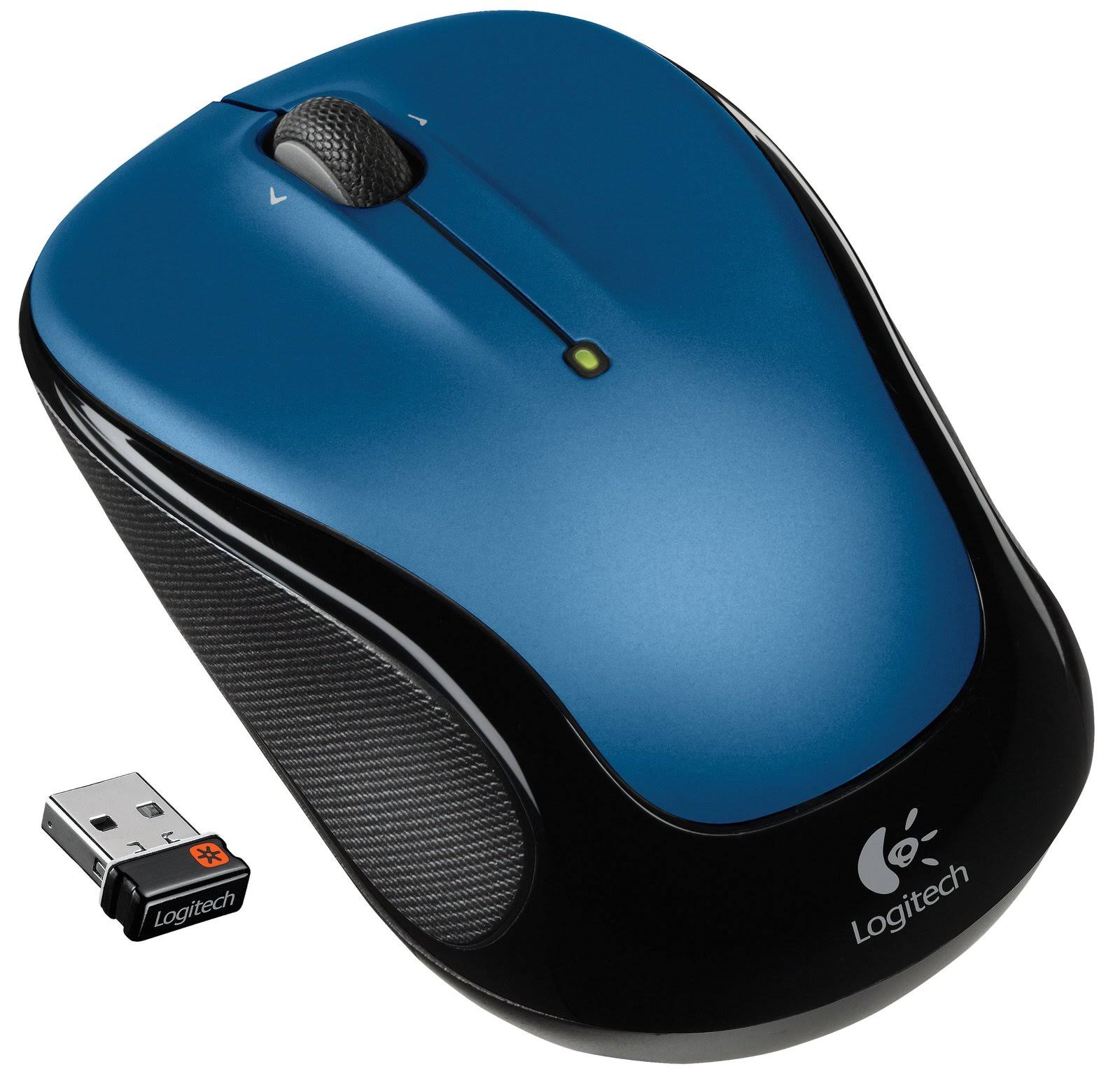 Logitech M325 Wireless Mouse - Blue, 2.24" x 3.73"
