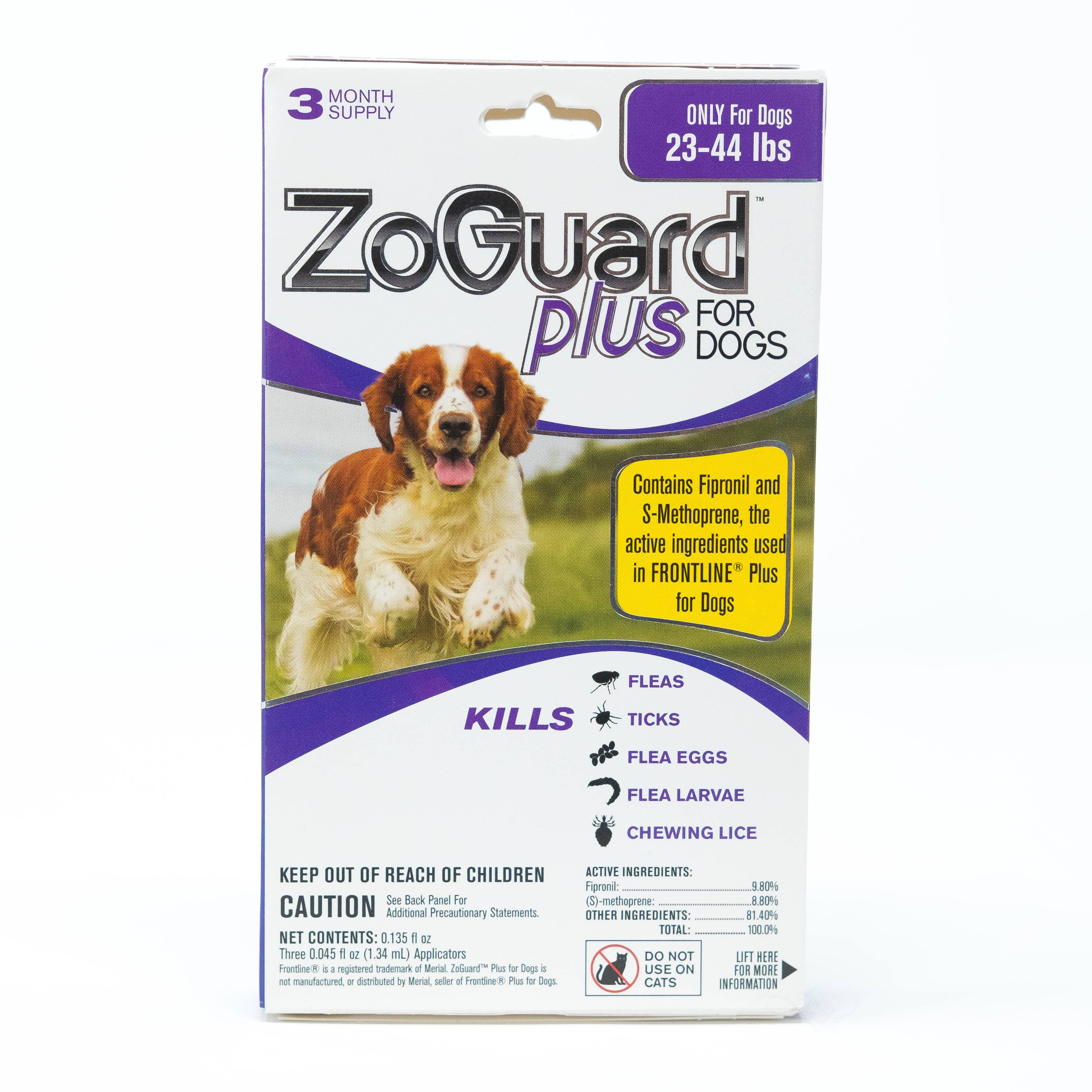 ZoGuard Plus Flea and Tick Remedies for Dogs - 23-44lbs, 0.045oz, 3ct