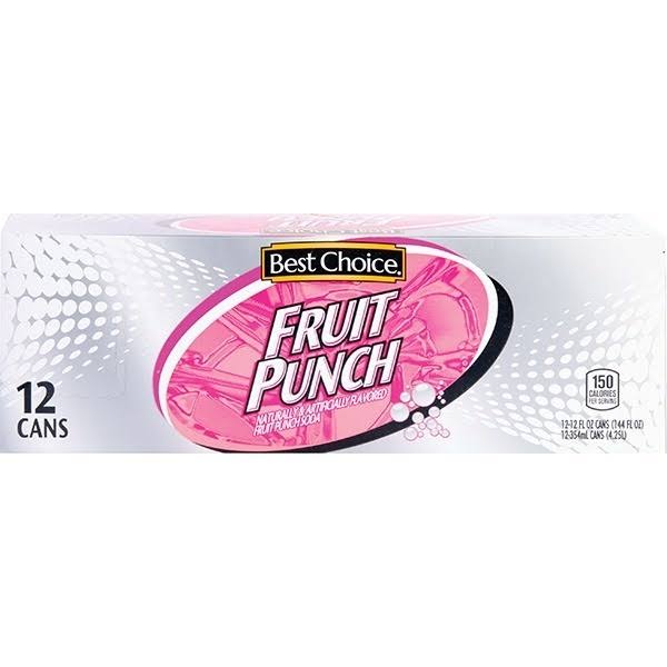 Best Choice Fruit Punch Soda - 12 fl oz