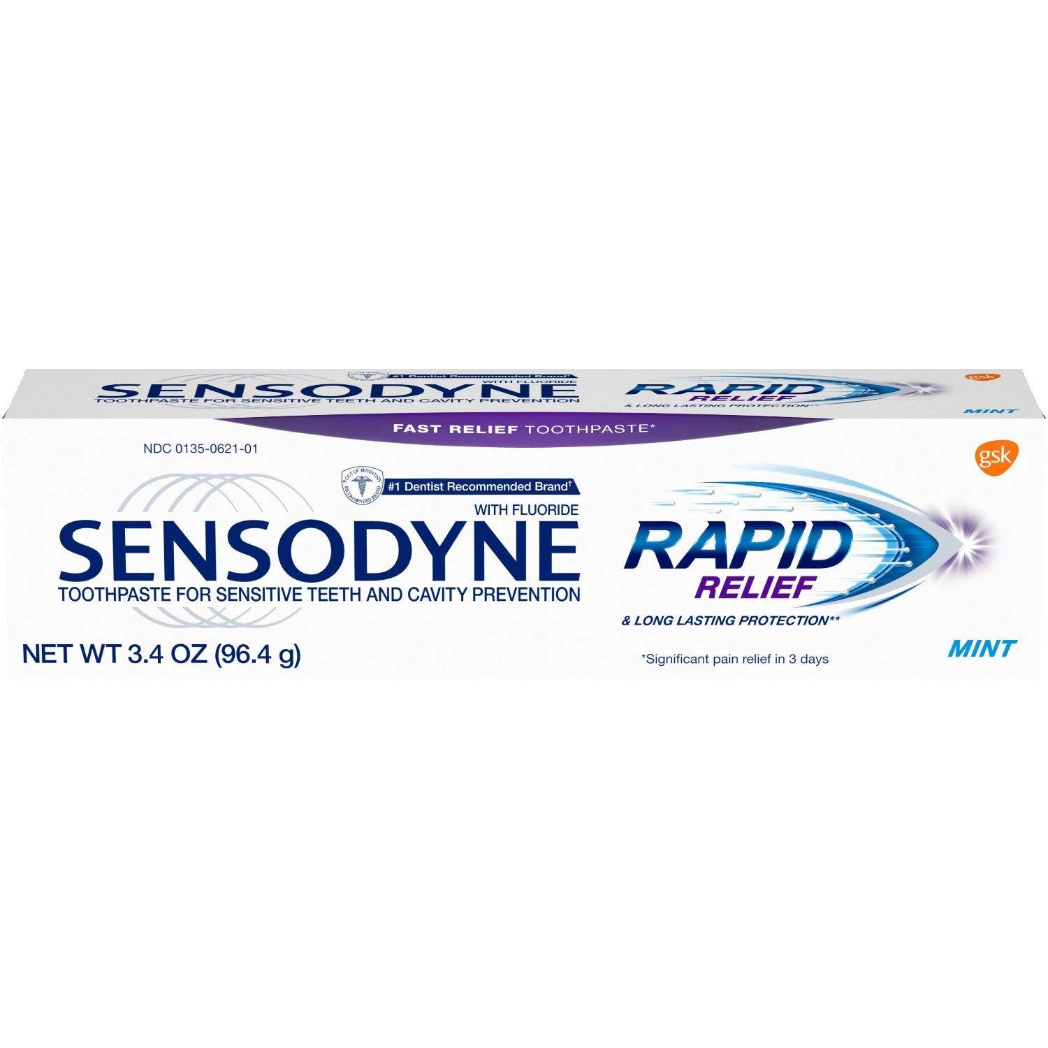 Sensodyne Rapid Relief Toothpaste - Mint, 3.4oz